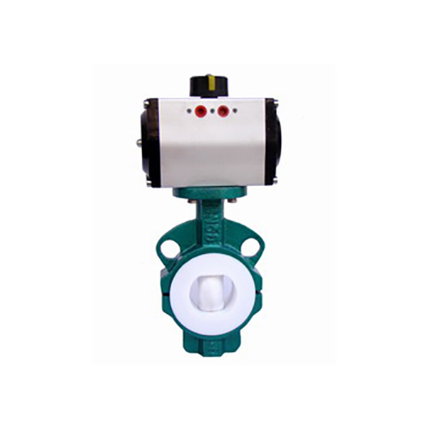 气动衬氟对夹蝶阀