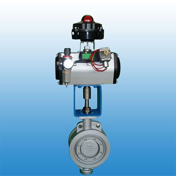 气动双偏心软(硬)密封切断调节蝶阀